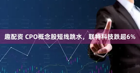 趣配资 CPO概念股短线跳水，联特科技跌超6%